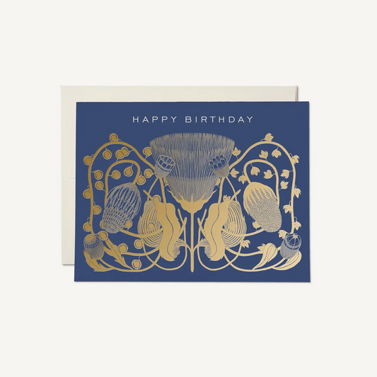 Cobalt Birthday Greeting Card